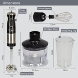 Quest 700W 3-in-1 hand blender chopper and whisk