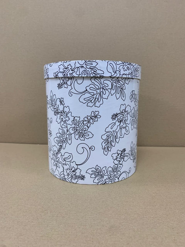 Set of 4 Bowls - Black & White Floral