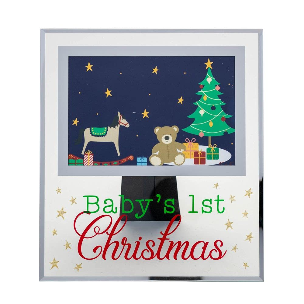 Widdop Baby’s First Christmas glass photo frame 19.5 x 22cm