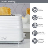 Quest Harmony white 2-slice 930W toaster with seven browning levels