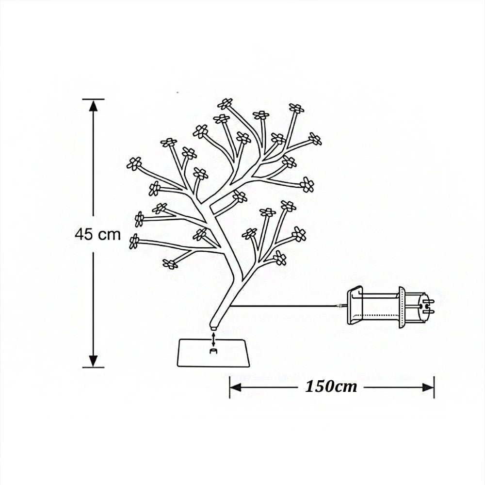 45cm warm white LED cherry blossom tree – 48 lights