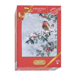 Richard Macneil robin on a holly bush 500-piece jigsaw puzzle