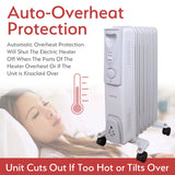 Benross 1500W 7-fin oil-filled radiator in white