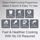 Quest 5.5L 1800W digital air fryer in black