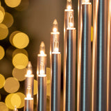 Silver Christmas candle bridge with 33 warm white lights