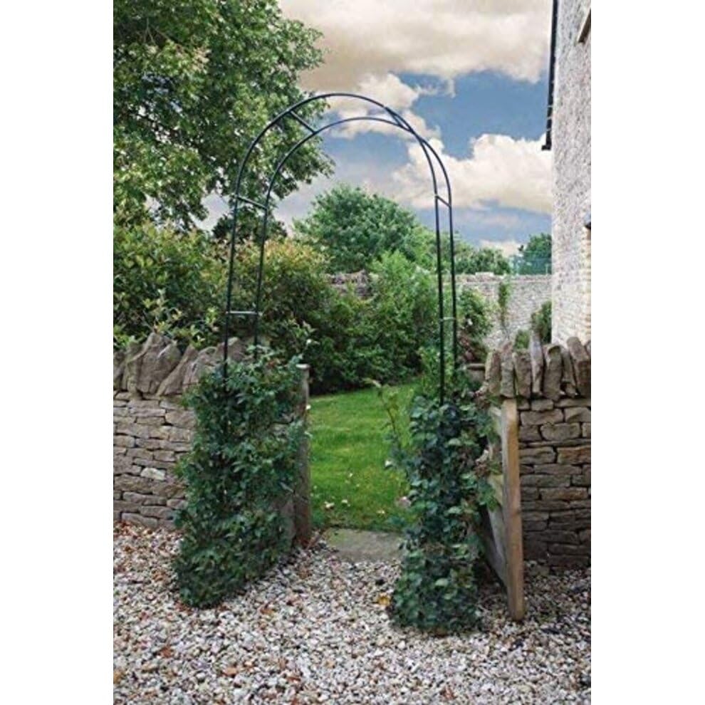 MyGarden Florence black steel garden arch for climbing plants