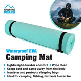 Adventure Peaks green EVA camping roll mat – 180 x 50cm