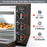 Quest 20L mini countertop oven with rotisserie