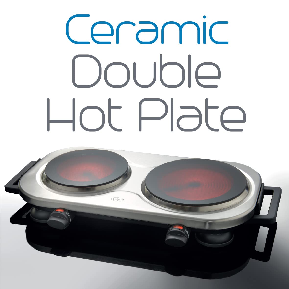 Quest double ceramic infrared hot plate twin hob