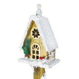 70cm wooden LED Christmas treehouse with warm white lights