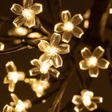 60cm warm white LED blossom tree with 128 lights