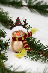 Widdop LED reindeer Christmas baubles set of six