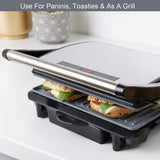 Quest grey deluxe health grill and panini press