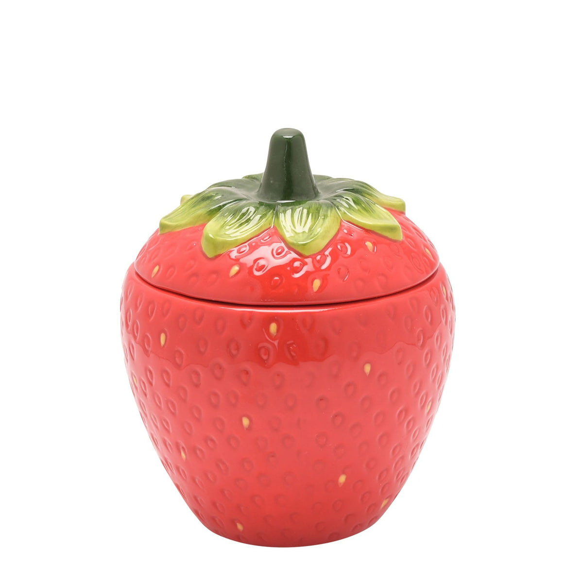 The Cottage Garden strawberry ceramic sugar bowl – red
