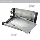 Quest 35779 Premium Indoor BBQ Grill/Adjustable Temperature and Minimal Smoke/Portable, Non-Stick and Easy Clean / 5 Separate Heat Settings/Great for Breakfast, Lunch Or Dinner