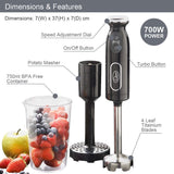 Quest 700W hand blender and masher with 750ml beaker