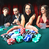 Global Gizmos 200-piece poker set with chips cards dice and aluminium case