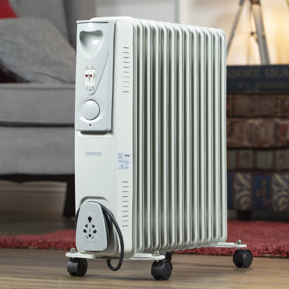 Benross white 13-fin 2500W oil filled radiator