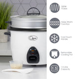 Quest 1.5L 500W white rice cooker and steamer