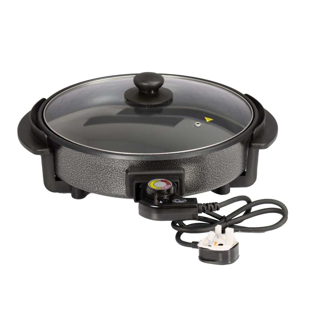 Quest 30cm electric cooker pan with glass lid