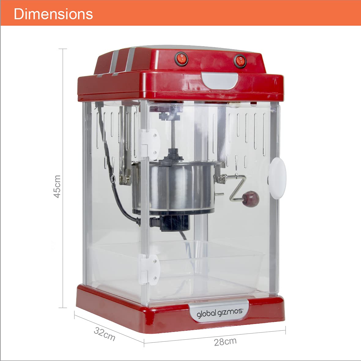 Global Gizmos 4.5L cinema-style popcorn maker