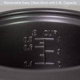Quest rice cooker with measuring cup and serving spatula