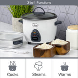 Quest 1L 400W white rice cooker and steamer