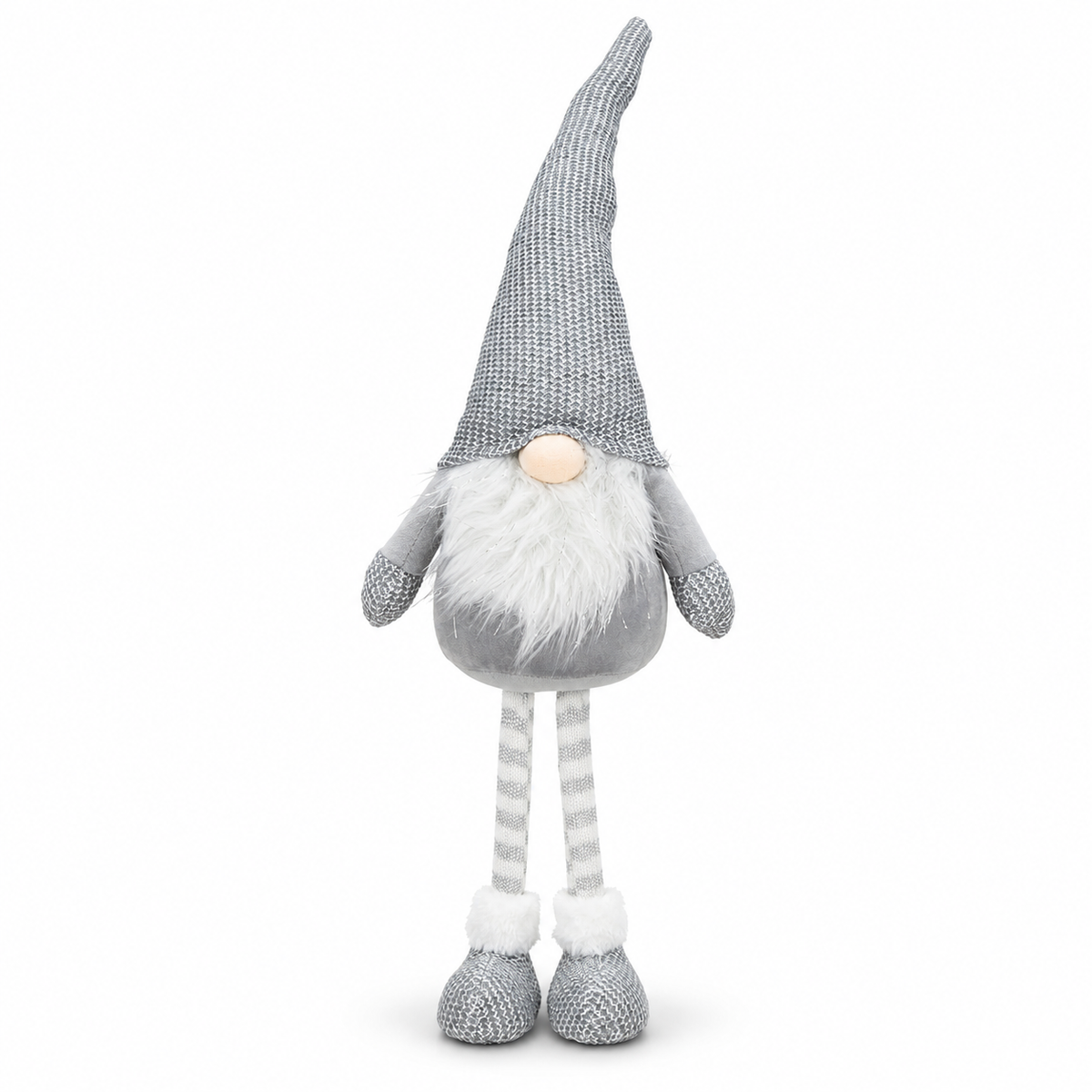 63cm grey standing Christmas gonk gnome front view