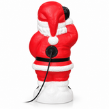 70cm waving Santa blow-mould Christmas figure in a festive porch display
