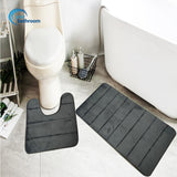 Your Bathroom grey two-piece memory foam bath mat set