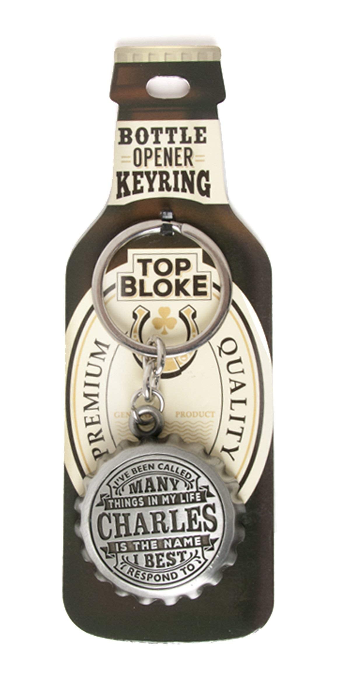 History & Heraldry Top Bloke Charles bottle opener keyring