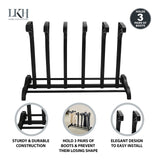 LKH black metal welly boot rack – holds 3 pairs