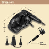 Milestone rechargeable air pump with AC DC charging and three nozzles