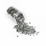 Christmas Star Confetti Glitter Pots, 12 Packs of Assorted Colours Red Silver Gold Multi Coloured