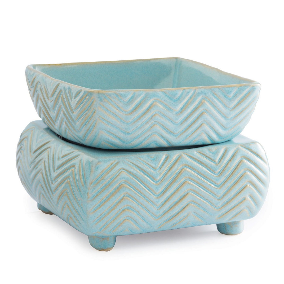 Candle Warmers Chevron 2-in-1 wax melt and jar candle warmer