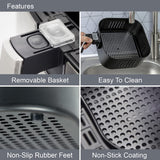 Quest 5.5L 1800W digital air fryer in black