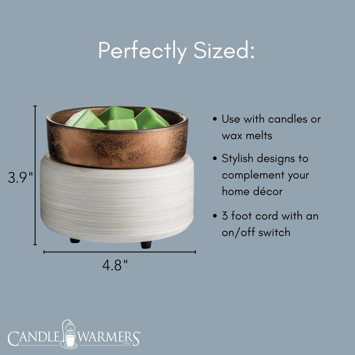 Candle Warmers Etc. removable wax melt dish and warming plate