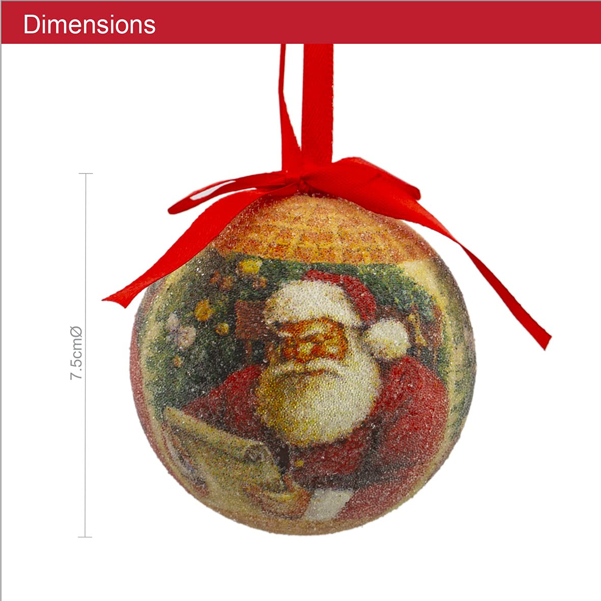 Set of 14 red and green Santa Christmas baubles