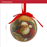Set of 14 red and green Santa Christmas baubles