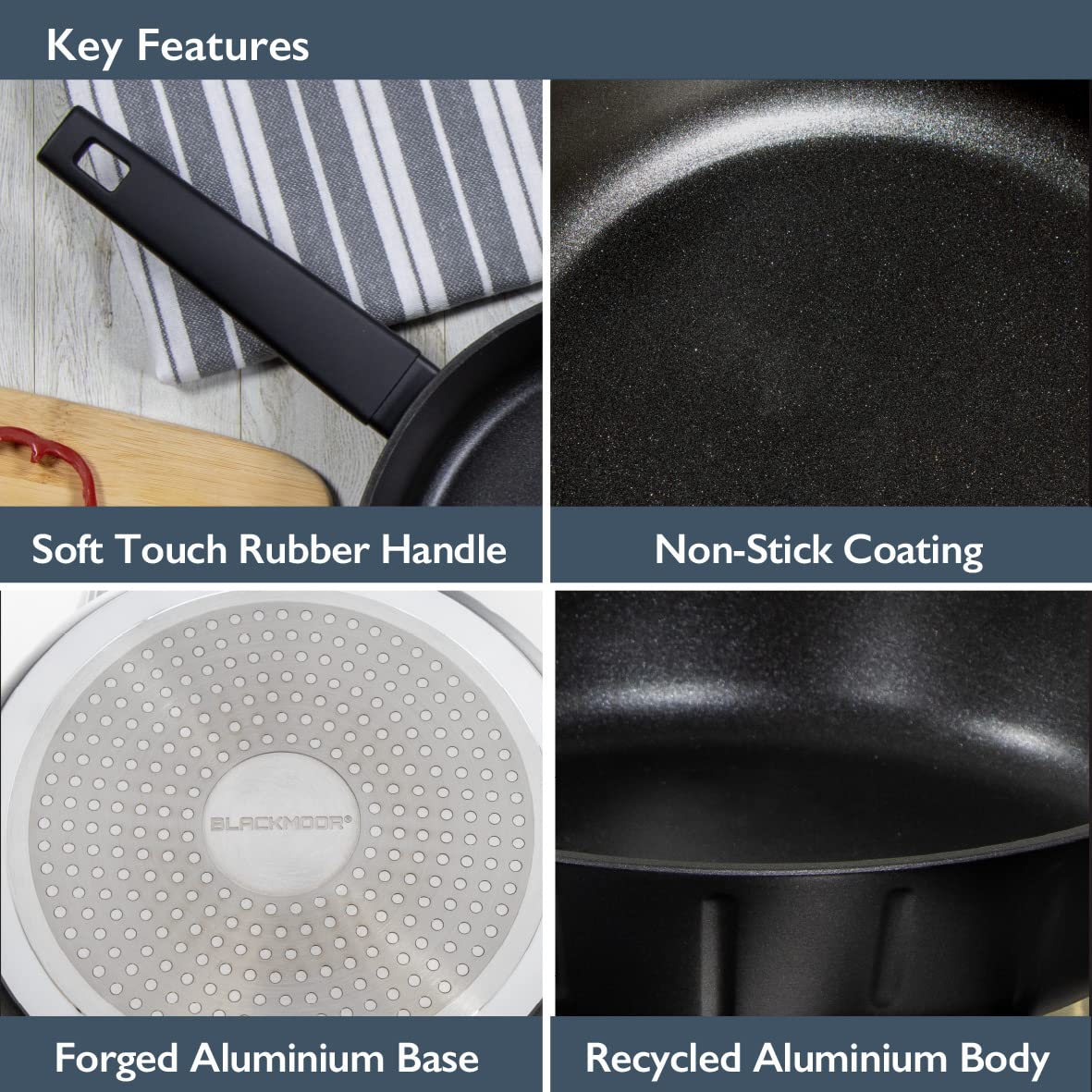 Blackmoor Neuvo 24cm Non-Stick Frying Pan for Induction Hobs