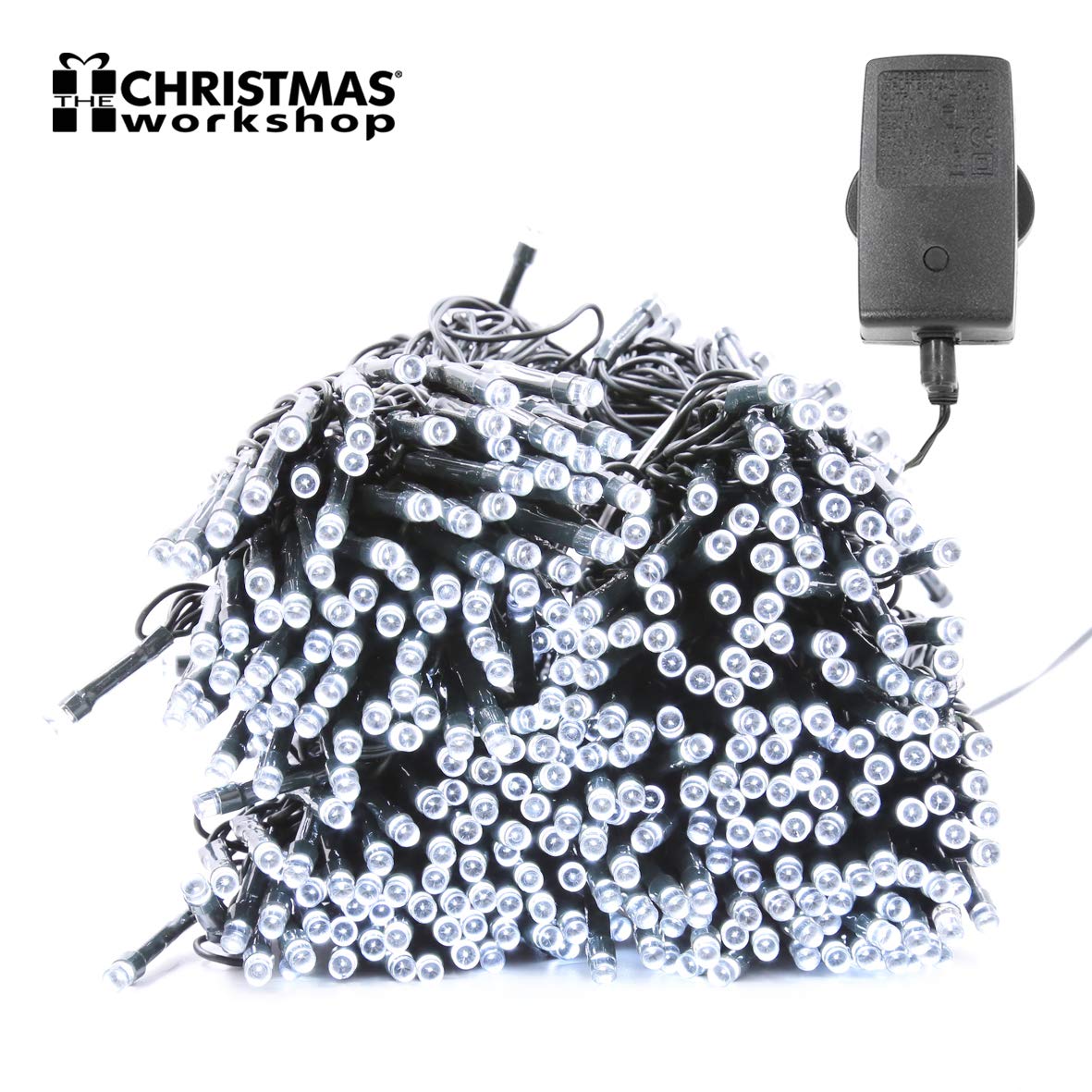 The Christmas Workshop 500 bright white LED chaser Christmas lights