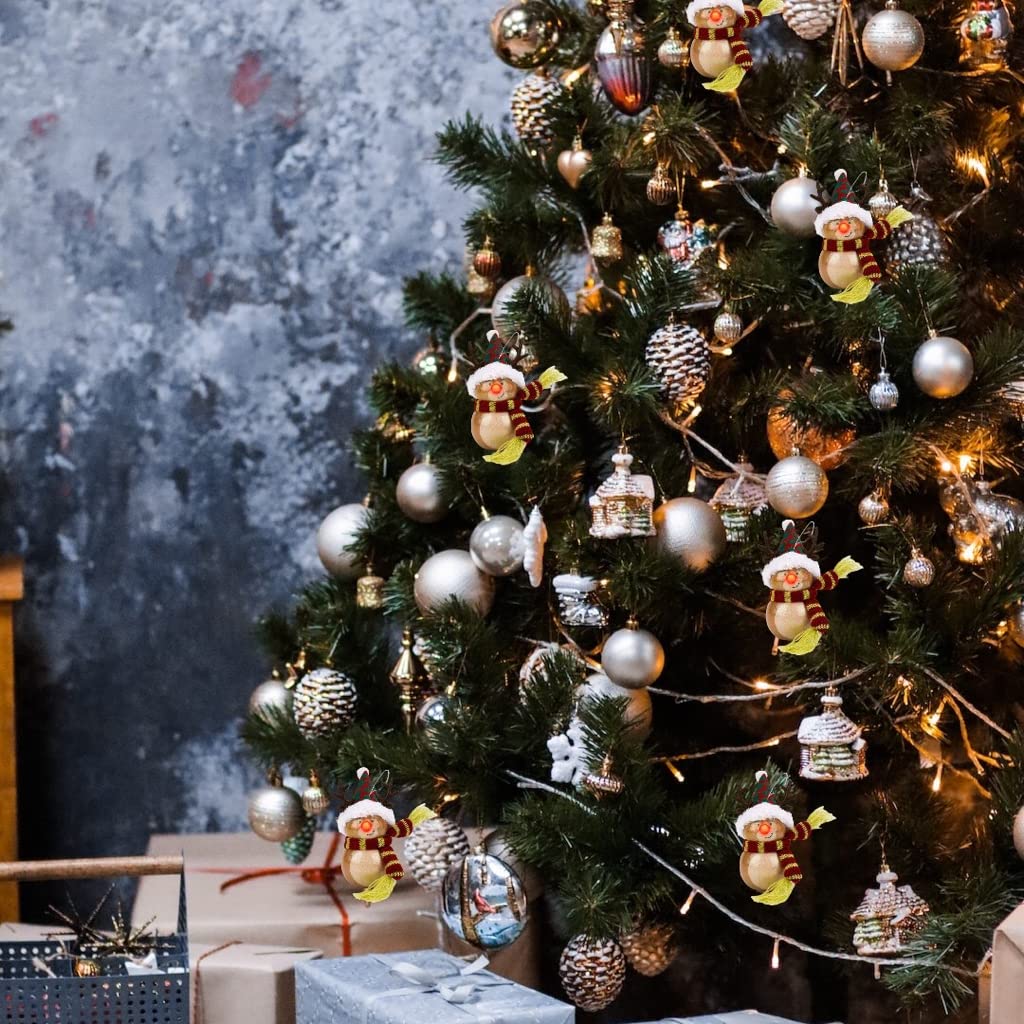 Widdop LED reindeer Christmas baubles set of six