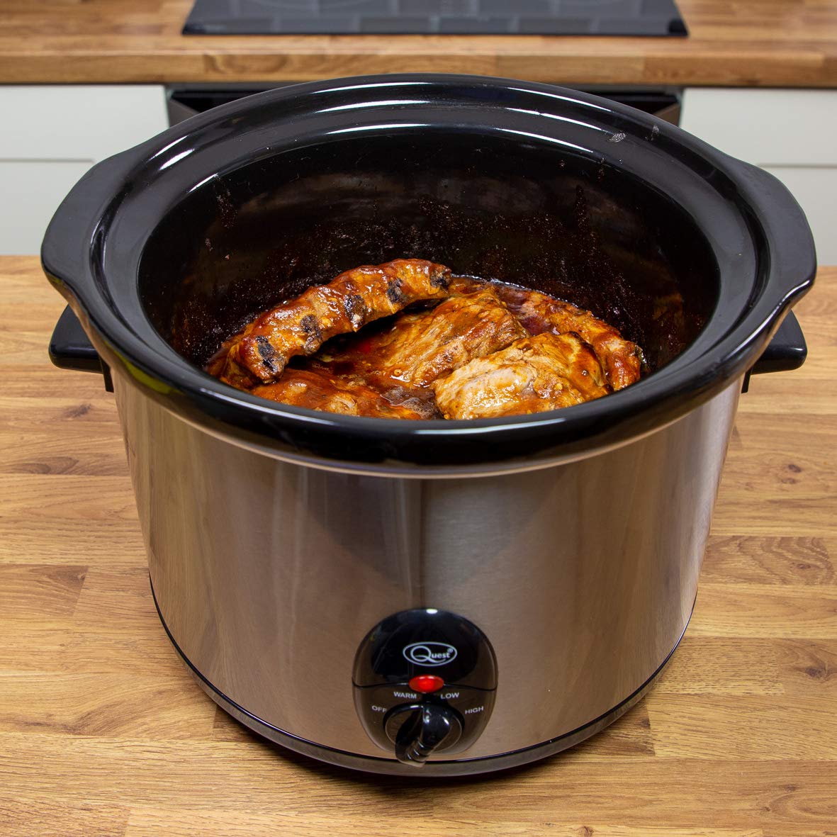 Quest 5L stainless steel slow cooker, 320W