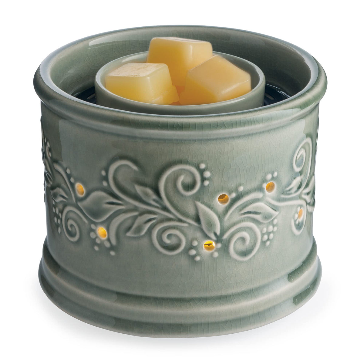 Candle Warmers Etc. Perennial sage green fan fragrance warmer