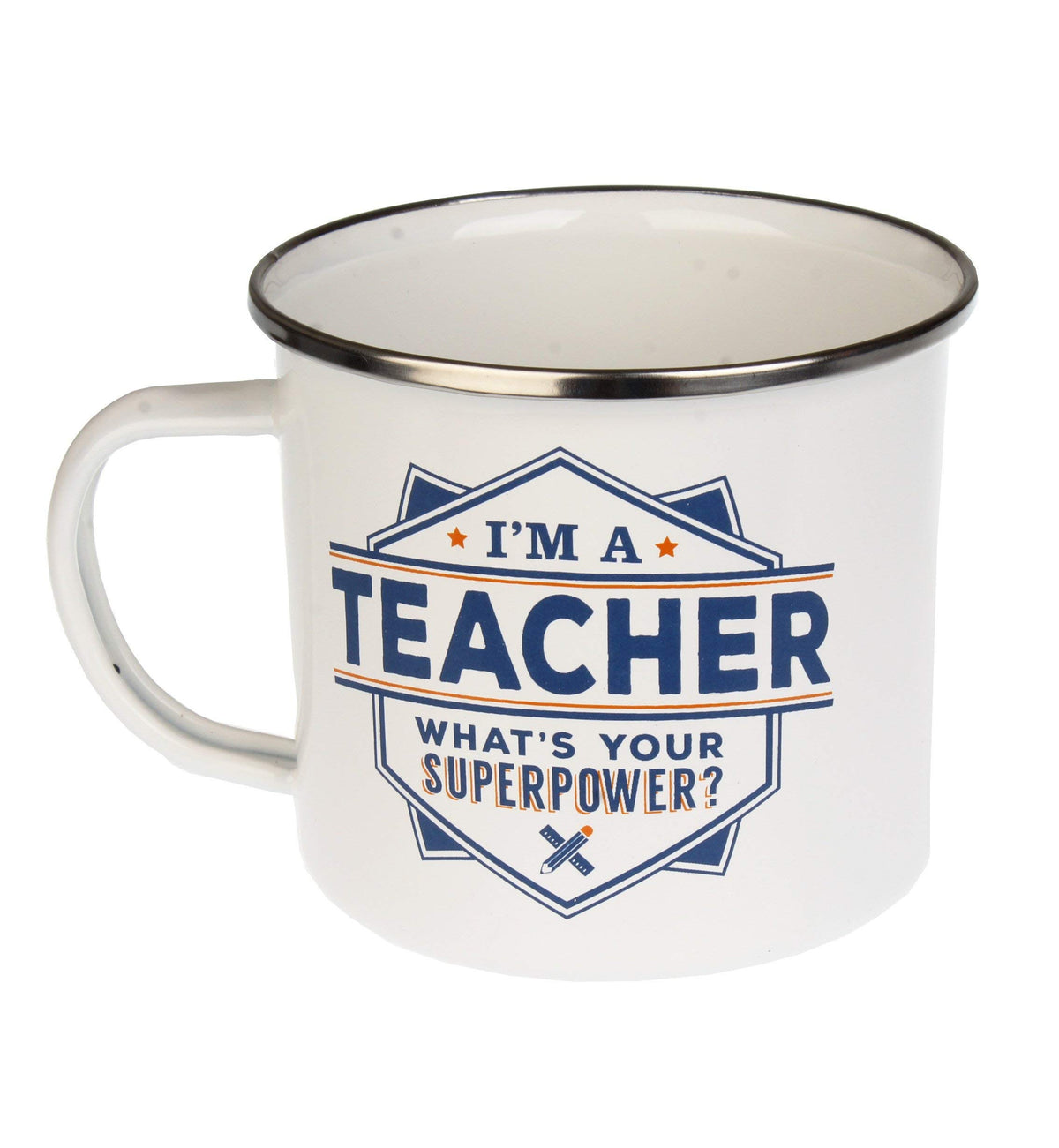 History & Heraldry pre-printed teacher enamel camping mug