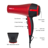Red Hot red 2200W professional hair dryer