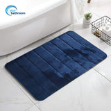 Your Bathroom blue two-piece memory foam bath mat set
