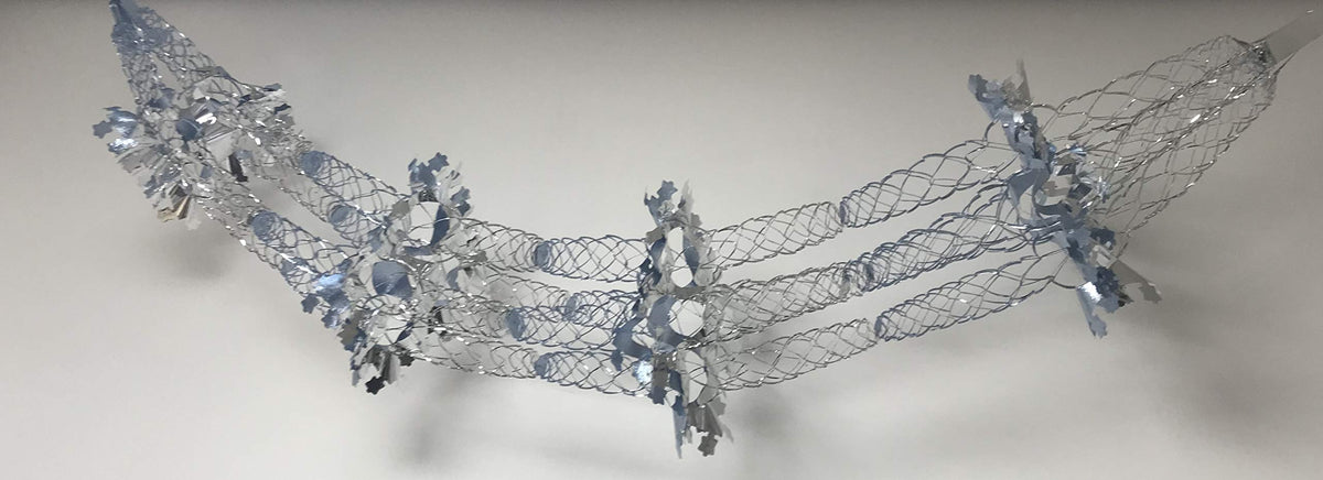 Premier blue and silver 9ft four-section Christmas garland