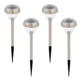 Diamond-cut GardenKraft solar garden stake lights