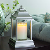 Candle Warmers Carriage candle warmer lantern in brushed nickel